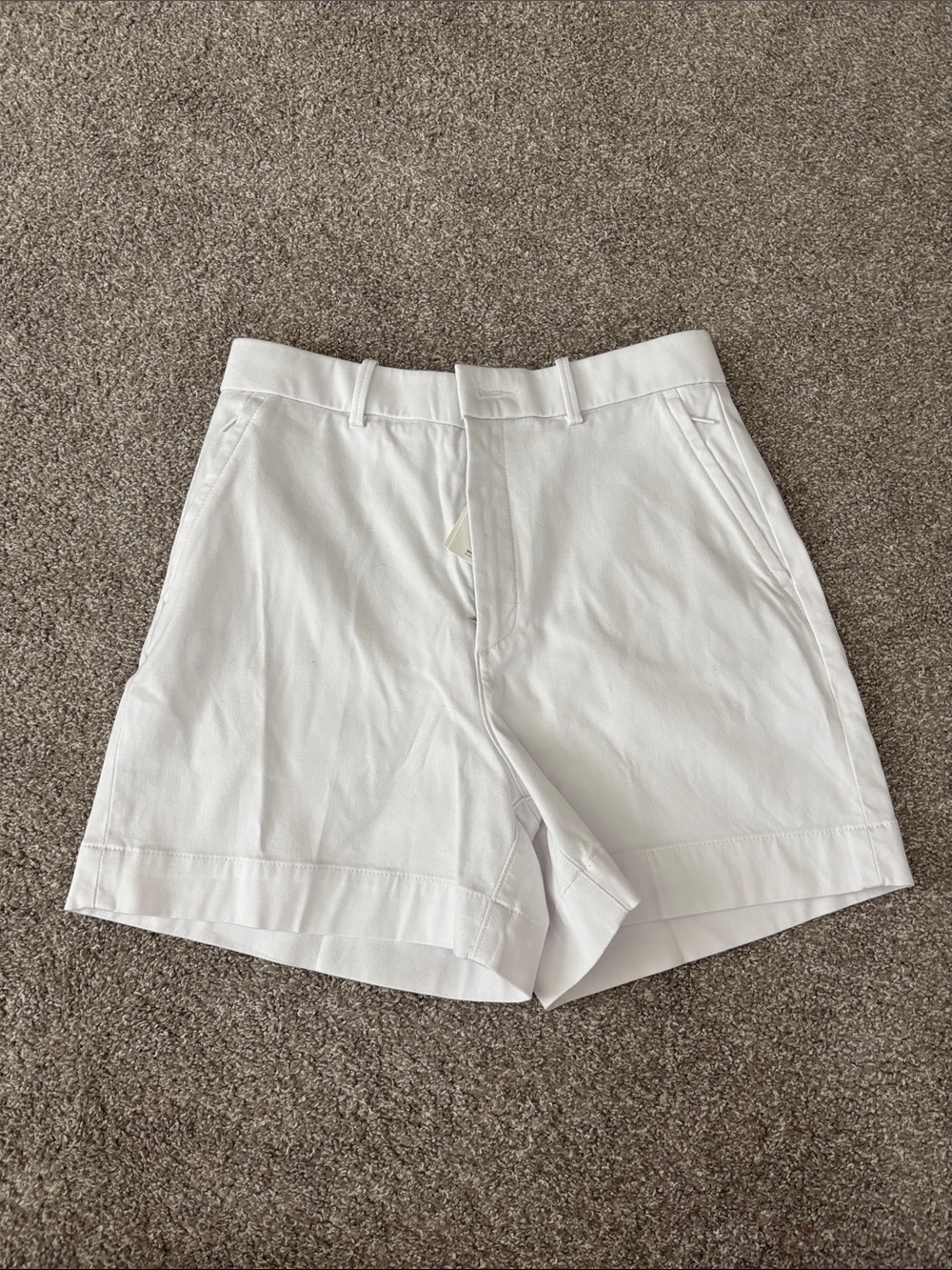 Classic White Women's High-Waist Cotton Shorts